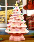 Mr. Christmas 14" Pink Retro Nostalgic Ceramic Tree On/off/timer Nib. Fixed Price $43.50.
