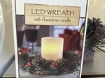 New Apothecary & Company Christmas Led Berry Wreath Flameless Candle Timer. Fixed Price $14.99.