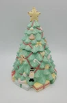 Rare Precious Moments Ceramic Christmas Tree Cookie Jar Visions Sugar Plums 12". Fixed Price $74.76.