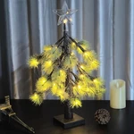 Prelit Christmas Tabletop Tree With Snow, Mini Artificial Lighted Battery. Fixed Price $20.99.