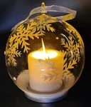 Luxury Lite Led Snowflake Christmas Ornament Ganz Clear Glass Flickering 4". Fixed Price $12.37.