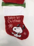 Dandee Peanuts Baby's 1ST Christmas Snoopy Stocking + Santa Hat Set. Fixed Price $10.00.