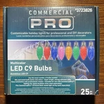 Commercial Pro C9 Christmas String Light Bulbs 25 Count Multicolor Led E17 New. Fixed Price $19.95.