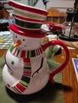 Bella Casa By Ganz Ceramic Snowman Teapot. Fixed Price $15.00.