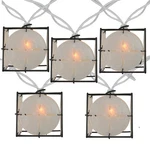 Sienna 10 Pearlized White Black Lantern Outdoor Christmas Lights - Wire. Fixed Price $23.93.
