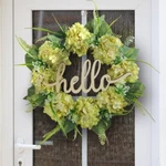 Artificial Seasonal Wreath For Front Door Porch, Specify Color. Fixed Price $11.00.