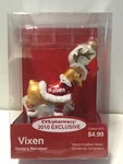 Cvs Pharmacy 2010 Exclusive Vixen Glass Christmas Ornament Santas Reindeer. Fixed Price $14.95.