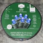 Holiday Time 500 Count Blue Led Dome Christmas Lights Green Wire 105.7 Ft New. Fixed Price $54.65.