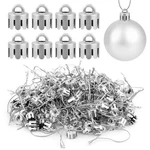 Wbcbec 120 Pieces 0.5 Inch Round Christmas Ornament Caps Replacement Silver. Fixed Price $14.76.