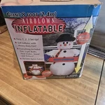 Gemmy 8FT Tall Airblown Inflatable Light Up Snowman Rare 2002 W/ Box. Fixed Price $119.99.