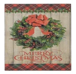 Merry Christmas Wreath Holiday Sign Plaque Shelf Sitter Wall Art Ornament 5" X. Fixed Price $13.99.
