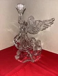 Vintage Raz Imports Christmas Acrylic Glass Angel Candle Holder - Estate Find. Fixed Price $15.92.