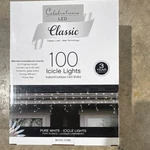 Celebrations Classic Led Icicle String Lights 100 Pure White 6.3FT Cord. Fixed Price $14.50.