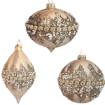 Set 3 Finial Ball Onion Glass Ornament Gold Embellished Rhinestones Kurt Adler. Fixed Price $13.51.