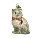 Old World Christmas Himalayan Kitty Gray & White Cat Ornament 12089. Fixed Price $17.88.