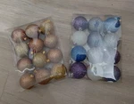 Jaclyn Smith Midnight Clear & Gold Glitter Glass Ornaments Set Of 12/EACH Box. Fixed Price $21.95.