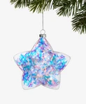 Macy's Holiday Lane 5" Glass Star Ornament, Nwt. Fixed Price $14.99.