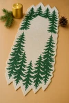 Hand Beaded Christmas Evergreen Forest Table Runner - White &. Fixed Price $72.00.