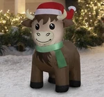 Highlander Scottish Cow Holiday Time 3.5FT Christmas Airblown Inflatable New. Fixed Price $27.99.