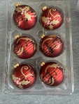 Kurt S. Adler Ornaments Christmas Red Gold Music Notes Glass Balls 80MM New Box. Fixed Price $36.77.