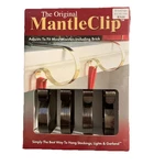 The Original Mantle Clip Stocking Holder Brushed Nickel Set Christmas Fireplace. Fixed Price $11.00.