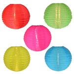Sienna Set Of 5 Multi-color Chinese Lantern Garden Patio Lights White Wire. Fixed Price $37.79.
