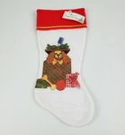Vtg Rauch Puppy Dog Felt Embossed Christmas Stocking 16" Love Presents. Fixed Price $9.00.