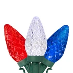 Northlight Patriotic Led C9 Faceted Christmas Lights - Red, White And Blue. Fixed Price $68.03.