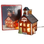 Vtg 1991 Americana Porcelain Collectable Santas Best Lightup "school House" Box. Fixed Price $20.00.