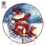 Mww Market Enchanted Santa - Sleigh 4.5" Mini Plate Christmas Susan Winget Mint. Fixed Price $9.95.