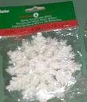 Darice 4" Flat Glitter White Plastic Snowflake Christmas Ornaments LOT/10 *new*. Fixed Price $12.07.