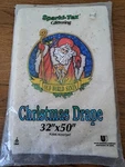 Vintage Sparkl Tex Glittering Christmas Drape Old World Santa Tree Village 32X50. Fixed Price $11.95.