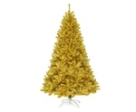 "costway 7.5FT Gold Christmas Tree Discover Holiday Magic. Fixed Price $129.99.