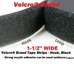 1-1/2" Wide Velcro Acrylic Adhesive Tape Strip Hook And Loop Black. Fixed Price $35.00.
