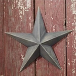 Country House Vintage Style Indoor Hanging Metal Barn Star (12") (grey) #80876. Fixed Price $11.98.