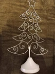 Vintage Rustic Wrought Iron 30 Christmas Ornament Tree Display White Silver. Fixed Price $24.99.