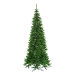 Vickerman 90" Plastic Fir Slim Unlit Artificial Christmas Tree Tinsel Green. Fixed Price $321.09.