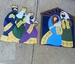 36" Nativity Set W/ King Yard Art Outdoor Christmas Hammered Metal. Fixed Price $84.99.