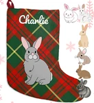 Rabbit Stocking Gifts Pet Bunny Mom Dad Personalized Christmas Decoration. Fixed Price $27.95.
