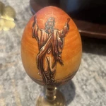 Russian Wooden X3.5 Egg Hand Painted Signed Religious Art Ascension Of Jesus. Fixed Price $200.00.