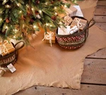 Vhc 48" Burlap Natural Tan Farmhouse Christmas Tree Skirt. Fixed Price $22.00.