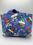 Christmas Holiday Small Handmade Bag Pups Tote Dogs. Fixed Price $15.00.