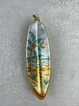 Kurt S. Adler Christmas Ornaments Glass Handcrafted Surfboards Beach Palm Trees. Fixed Price $13.00.