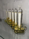 6 Vintage Flickering Led Candles Christmas W/window Suction Cup. Fixed Price $28.99.