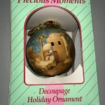 Precious Moments Nativity Decoupage Holiday Ornament In Box Christmas 111023S. Fixed Price $12.99.