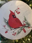 Melrose Handpainted Martin Puffy Disc Metal 6 Ornament W/cardinal Bird 2 Sided. Fixed Price $12.00.
