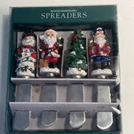 Set Of 4 Boston Warehouse Spreaders Christmas Tree Santa Snowman Nutcracker. Fixed Price $10.00.