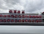 28 Christmas Kurt Adler Letters Collection Red White Decorated Glass Ball Set. Fixed Price $60.00.