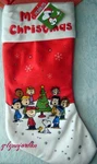Peanuts Gang 18" Red/white Felt Christmas Stocking Nwt Merry (5/8633). Fixed Price $16.99.