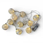 Arctic Holiday Christmas String Led Lights Silver Tinsel Snowflake 10 Bulbs Nwob. Fixed Price $21.89.